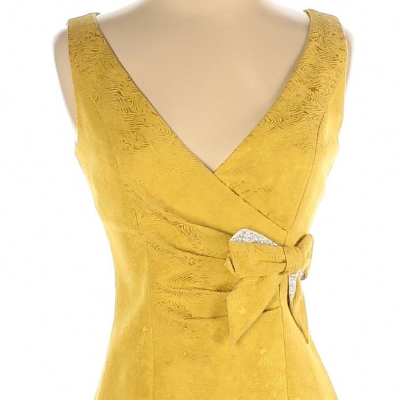 Kay Unger Silk/Cotton Blend Sheath Cocktail Dress- Sz. 2 - Picture 3 of 7